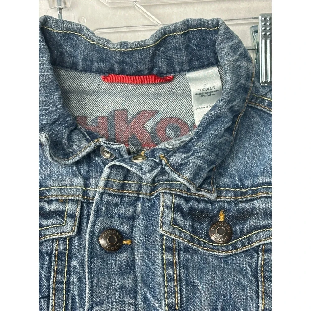 OshKosh B'gosh Toddler Denim Jacket Blue‎ Trucker Style Size 2T